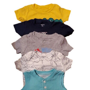 Carter's Infant Boy's Bodysuits Size 9 Months 5 piece Set